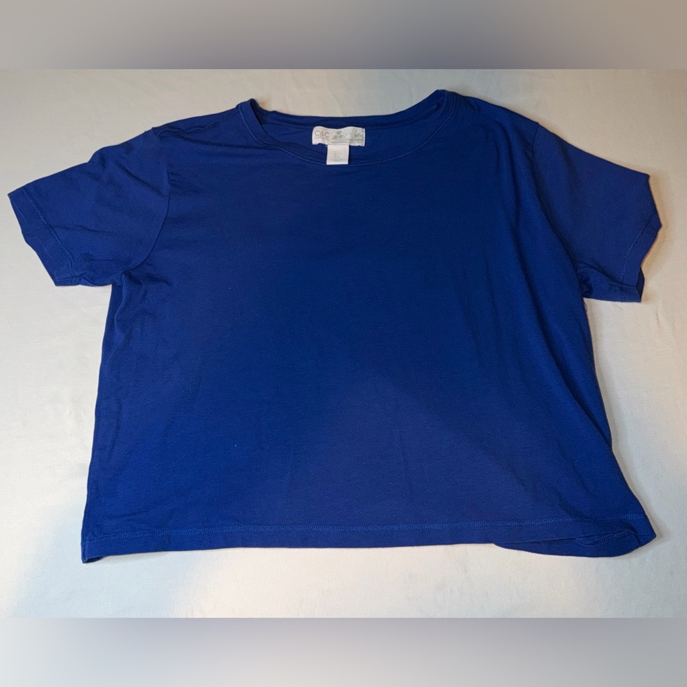 C&C California Blue Short Sleeve Tee Women’s Large Basic Casual Top